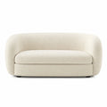 Sofa dwuosobowa z tkaniny boucle kremowa 150 cm