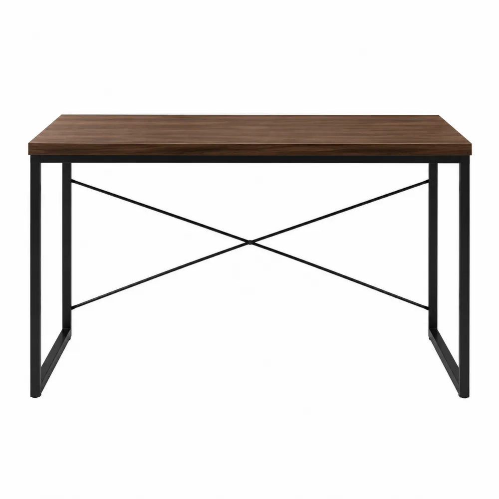 Biurko z blatem dębowym i metalowym stelażem 120x60x75 cm