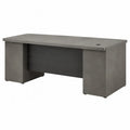 Biurko z płyty laminowanej 160x80 cm beton szary