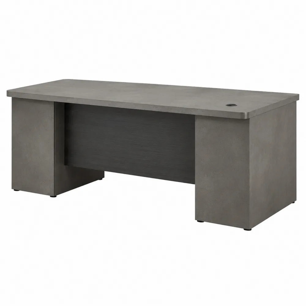 Biurko z płyty laminowanej 160x80 cm beton szary