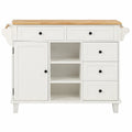 Kredens biały z blatem drewnianym MDF 124 cm