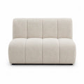 Sofa dwuosobowa z tkaniny 140cm kremowa
