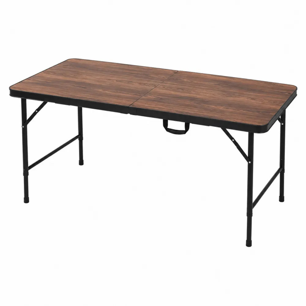 Składany prostokątny stół ogrodowy MDF 180x75x74 cm ciemnobrązowy