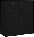 Szafka, 90x40x102, 90x40x102 cm, stal, kolor czarny, do biura