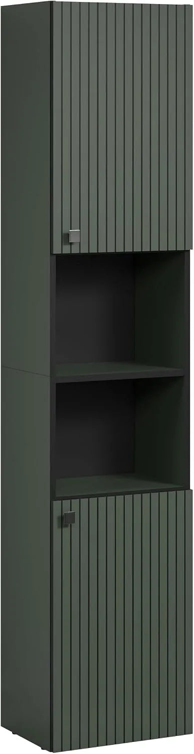 Szafka łazienkowa, PureBliss, 40 x 186 x 31 cm, metal, kolor zielony, do łazienki