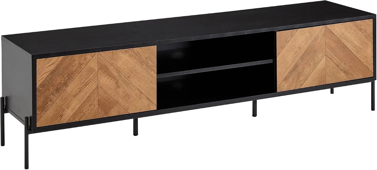 Komoda, 163x45x40, 163x45x40 cm, drewno, kolor czarny, do salonu