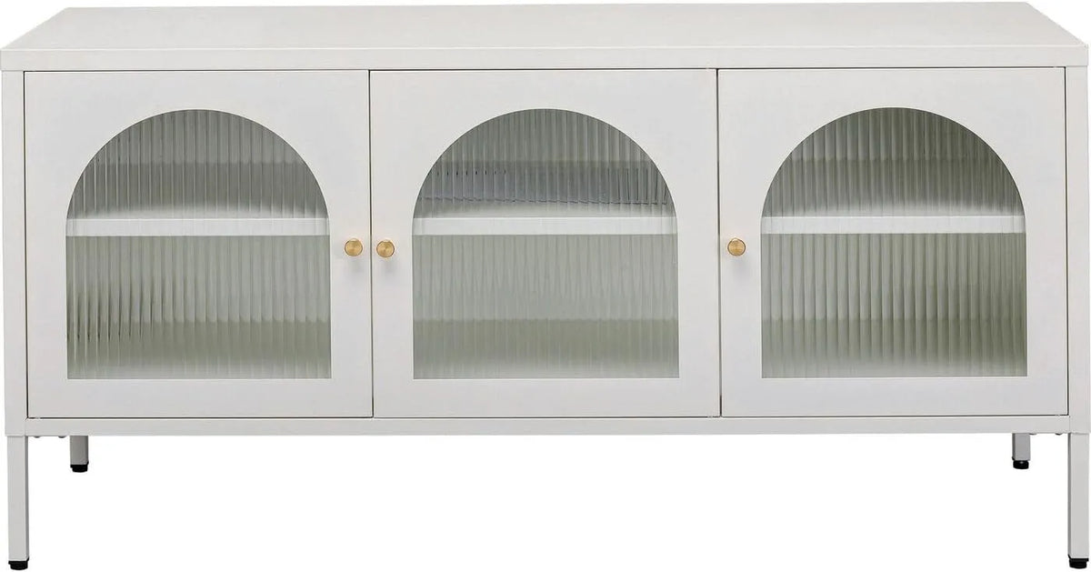 Komoda, Kare Design, 60 x 120 x 40 cm, 3 drzwi, stal, kolor biały, do salonu