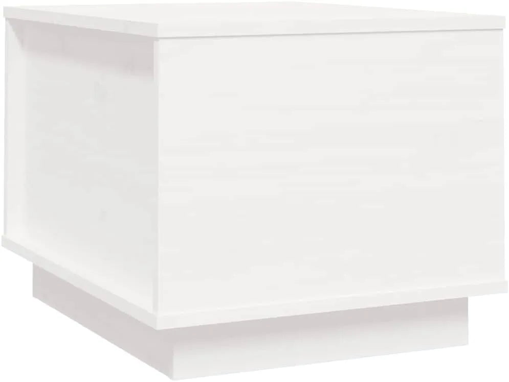 Stolik kawowy, 40x50x35, 40x50x35 cm, drewno sosnowe i lite drewno, kolor biały