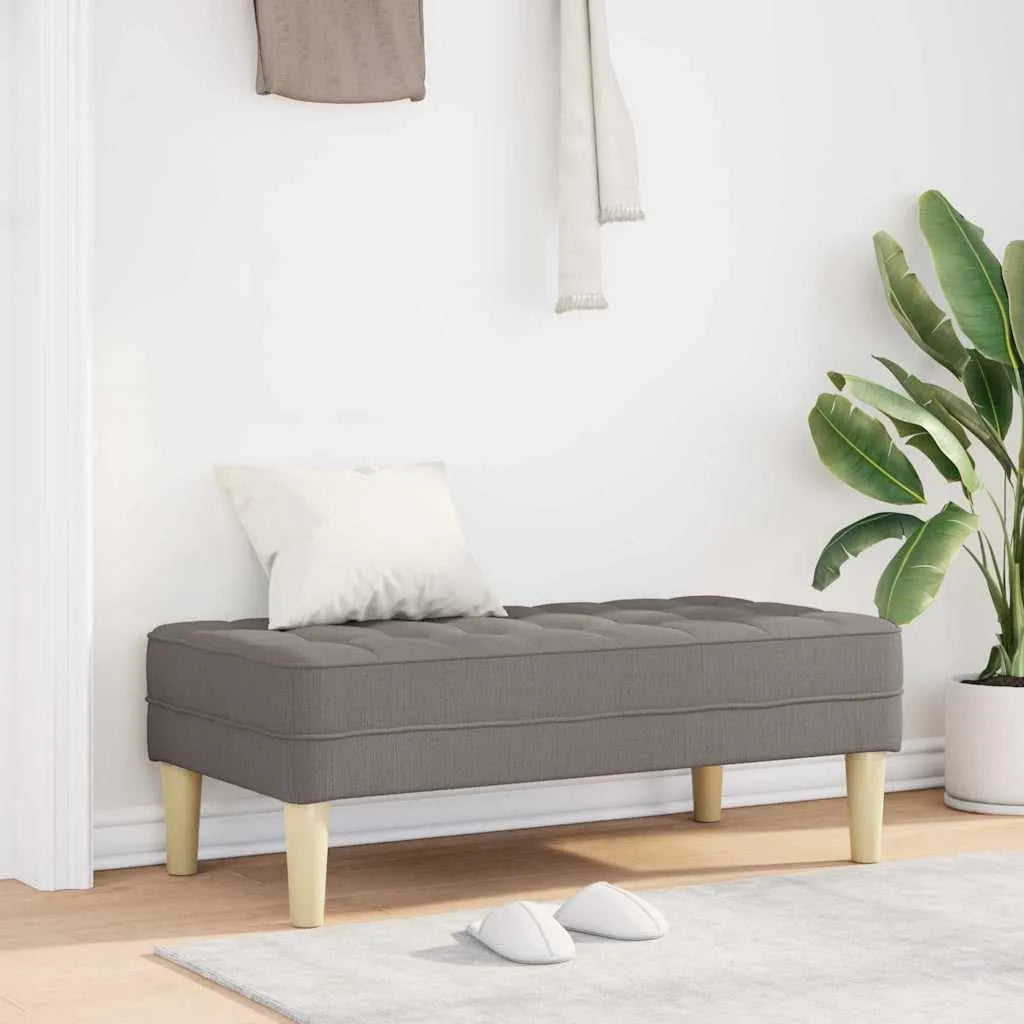 Ławka, 113 x 57 x 39 cm, kolor beżowy, do salonu, ławka do siedzenia do salonu lub przedpokoju