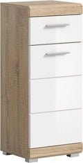 Komoda, Łazienka Lambada X06F1701, 37 x 88 x 31 cm, kolor biały/dąb sonoma, do łazienki
