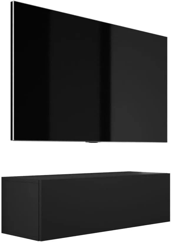 Szafka RTV, kolor czarny, wysokość: 34 cm, głębokość: 32 cm