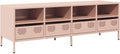 Szafka RTV, 135x39x43, 135x39x43,5 cm, stal, kolor różowy