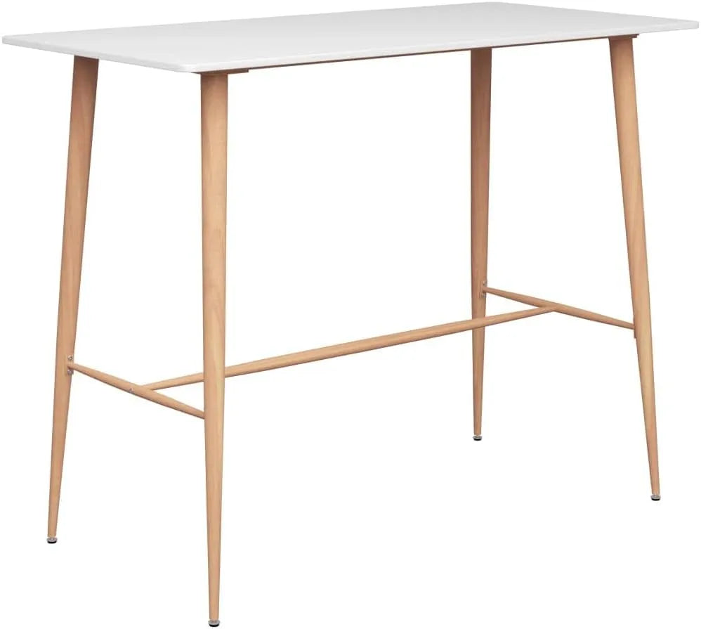 Stół do jadalni, MDF, 120 x 60 x 105 cm, płyta MDF i metal, kolor biały, do jadalni
