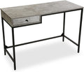 Biurko, Versa Jack, 76 x 48 x 110 cm, drewno i metal, kolor szary, do biura