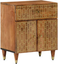 Szafka nocna, 50x33x60, 50x33x60 cm, lite drewno mango i lite drewno, do sypialni