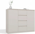 Komoda, CDF, 120x40x97 cm, 4 szuflady, 2 drzwi, do salonu i do sypialni