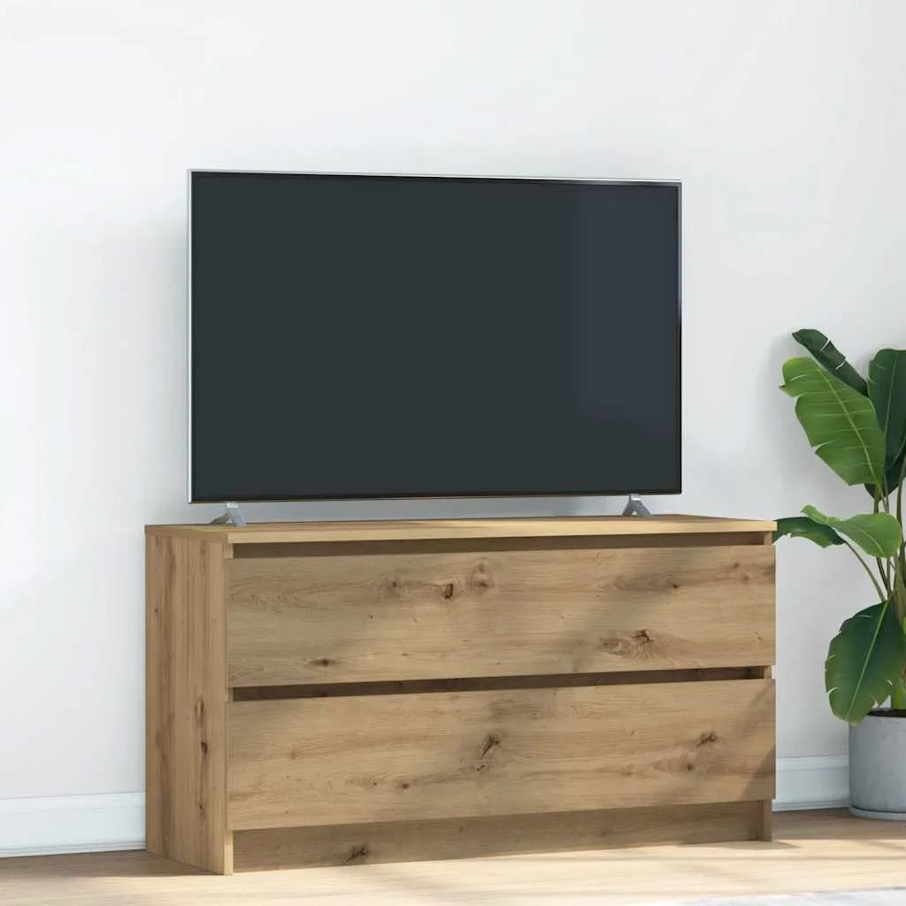 Szafka RTV, Artisan, 100 x 35 x 54 cm, 2 szuflady, materiał drewnopochodny, do salonu i do sypialni