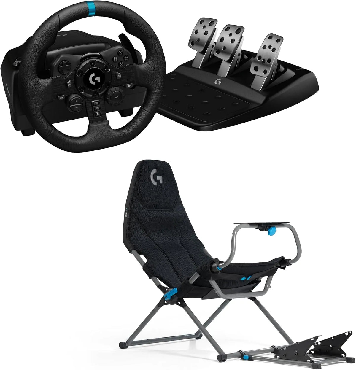 Fotel gamingowy Playseat, Challenge X, 140 x 60 x 105 cm, metal, kolor czarny/szary