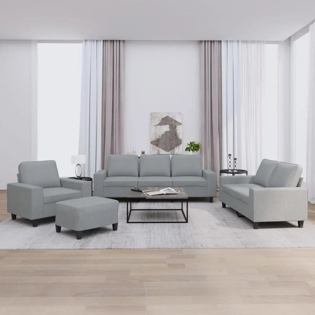 Sofa narożna, 4-częściowy, tkanina, do salonu, narożnik wypoczynkowy do salonu