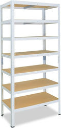 Regał, shelfplaza HOME 200x90x40 cm, 200x90x40 cm, 7 półek, kolor biały