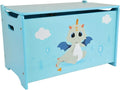 Skrzynia do przechowywania, FUN HOUSE 713305 Leon Le Dragon, drewno, kolor niebieski
