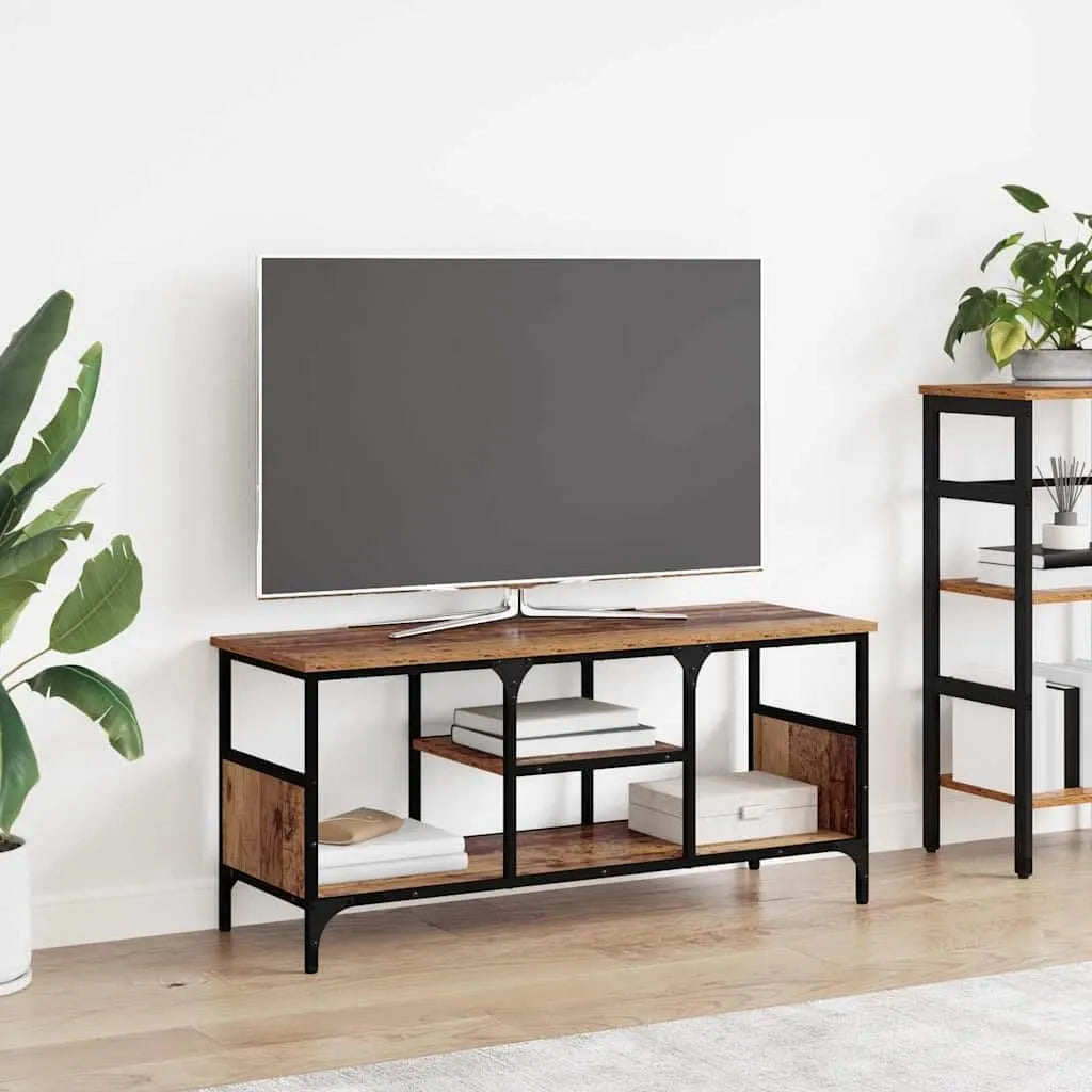 Szafka RTV, 100 x 35 x 45 cm, 3 półki, drewno, do salonu i do sypialni