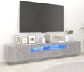 Szafka RTV, LED, 200 x 35 x 40 cm, beton, kolor szary, do salonu